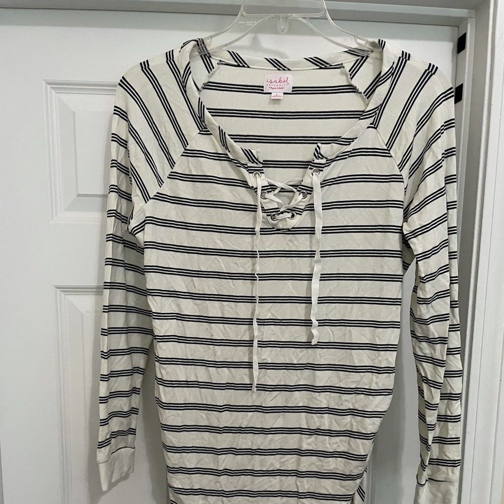 Maternity lace up sweatshirt